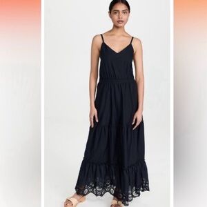 Splendid Navy Blue Eyelet Dress